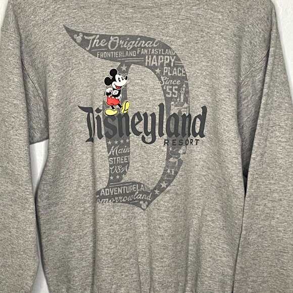 Disney Parks Disneyland Gray Mickey Mouse Pullover Sweater Unisex Size Small - Picture 2 of 4